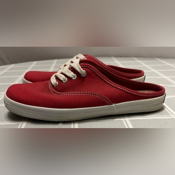 Keds Original Red Mule Slid Slip On Canvas Lace Up Shoe WF22606M Women 6.5 - Picture 8 of 10